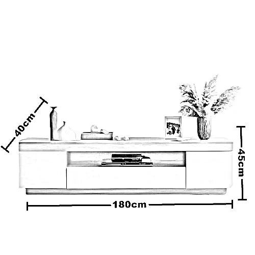 ترابيزة تليفزيون ام دي اف، 180*40*45 سم