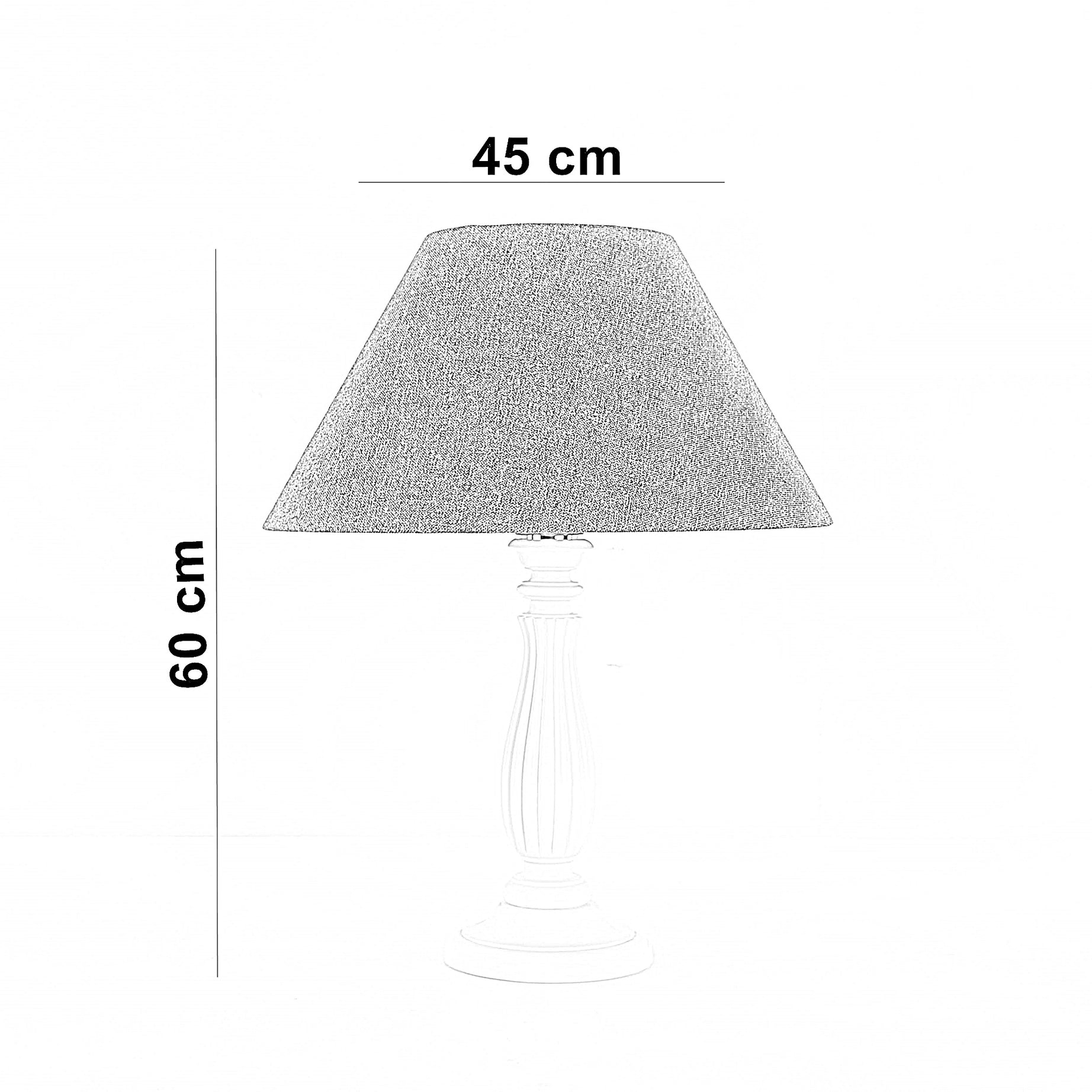 أباجورة خشب زان، 45*60 سم