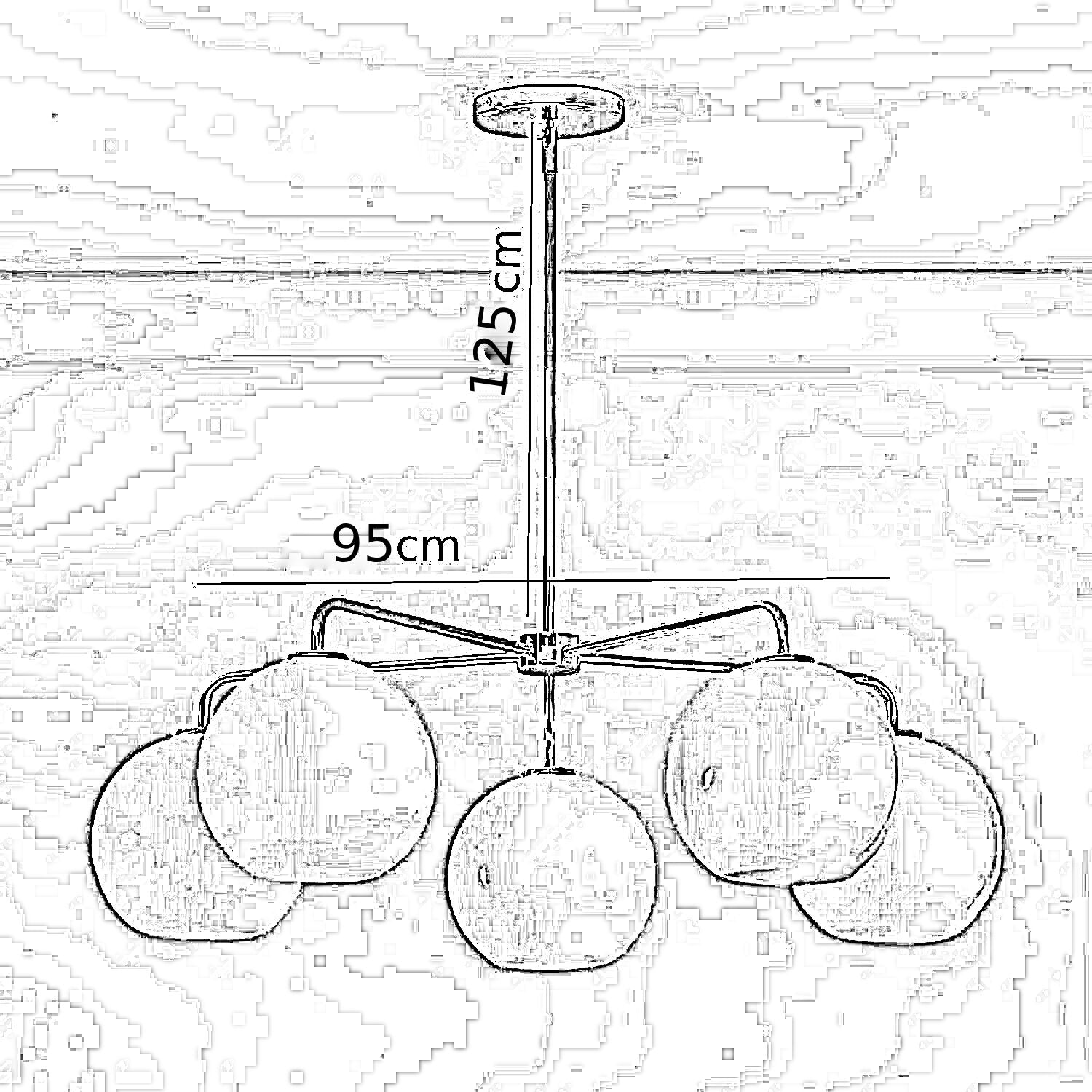 نجفة ستيل و زجاج،  95*125 سم
