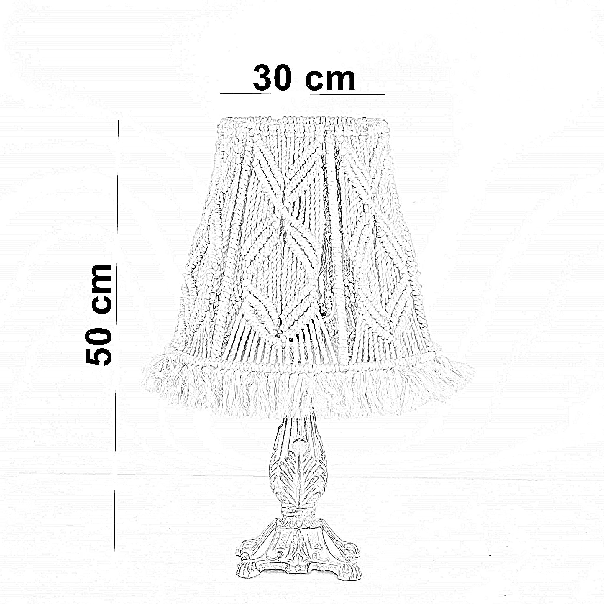 أباجورة ألمنيوم، 30*50 سم