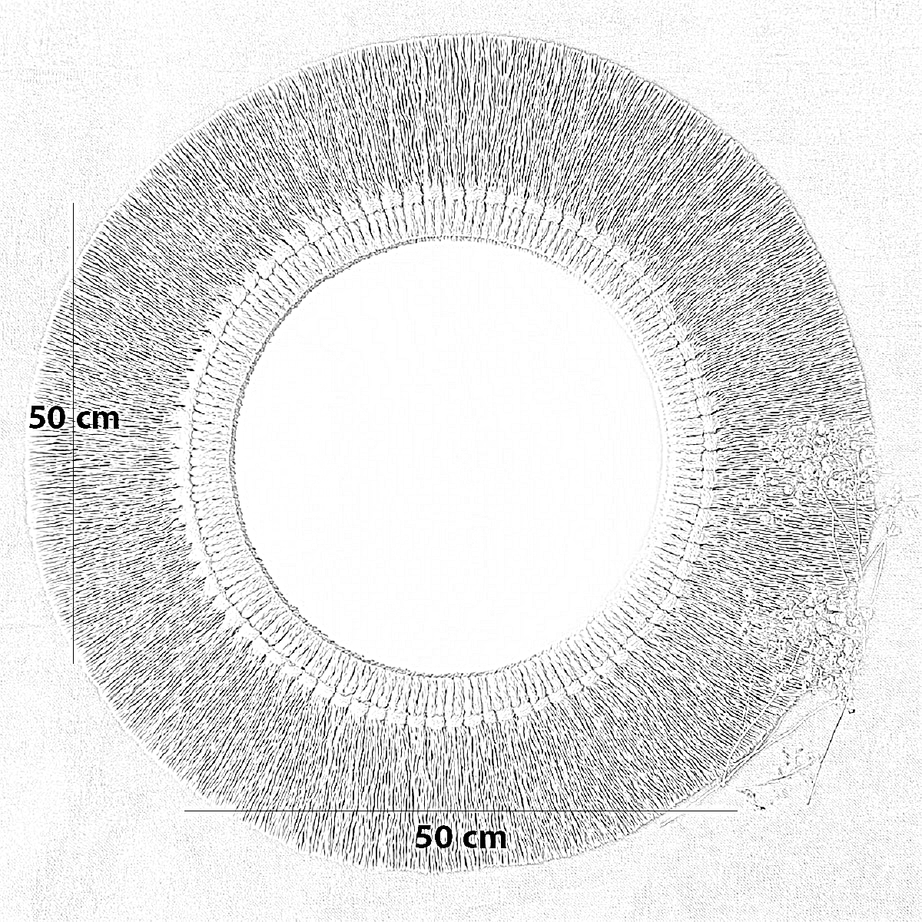 مرايا مكرمية، 50*50 سم