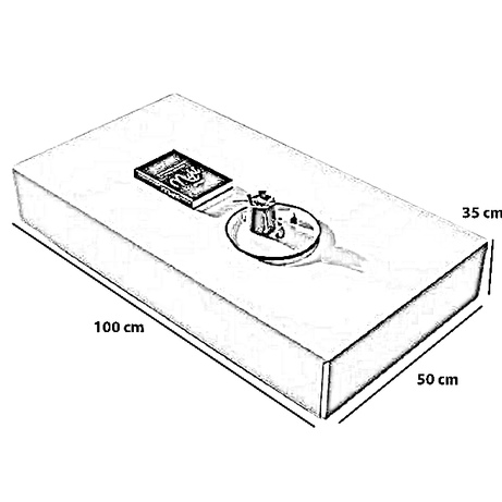 طقم ترابيزة تليفزيون مع ترابيزة قهوة، خشب ام دي اف - قطعتين