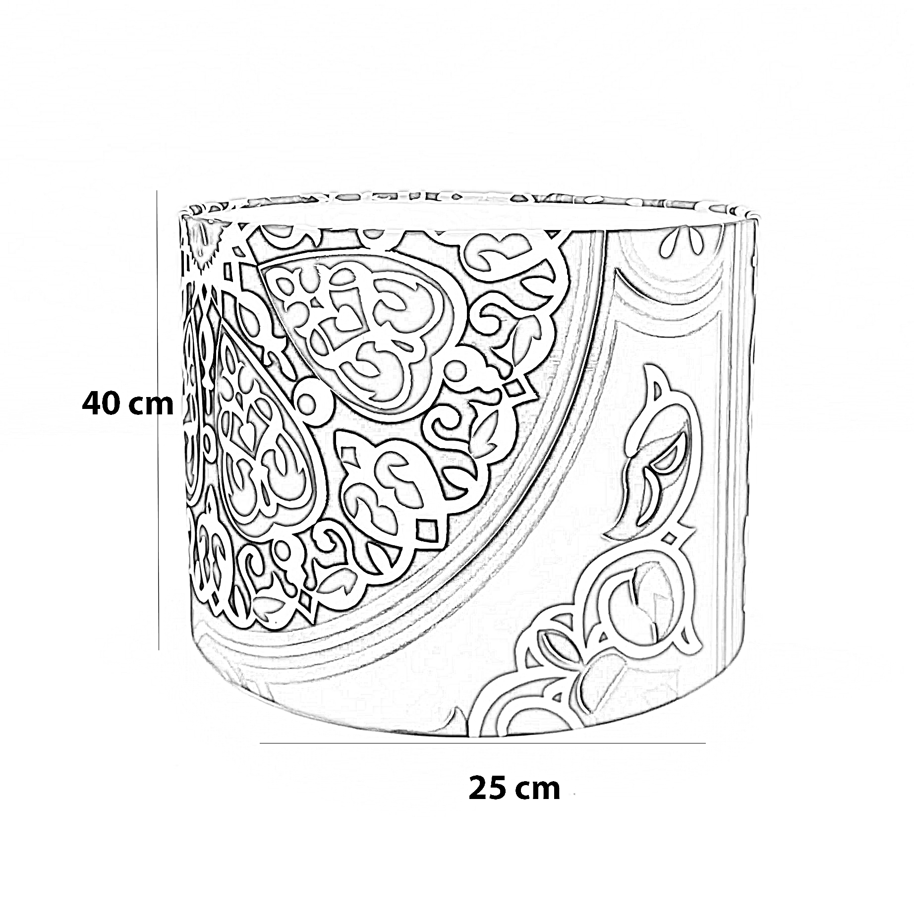 شابوه أباجورة قماش، 25*40 سم