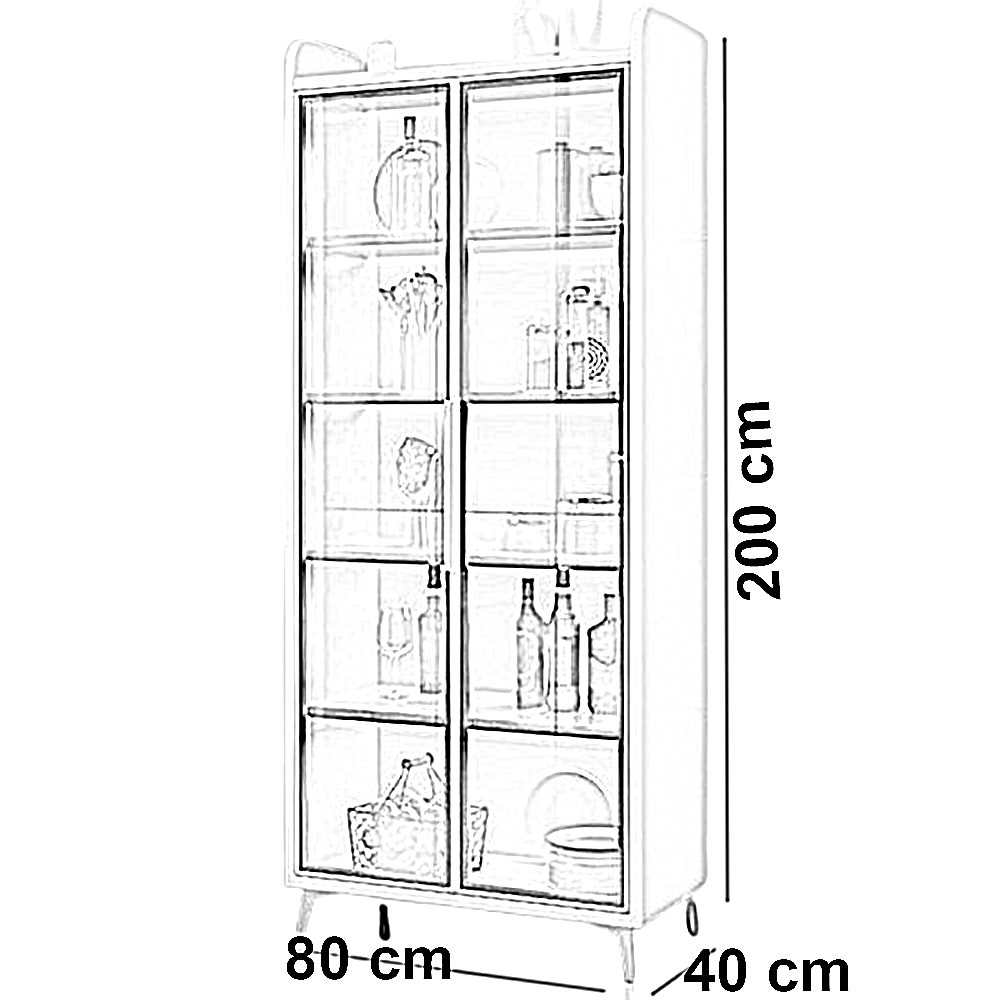 نيش خشب ام دي اف، 80*40*200 سم