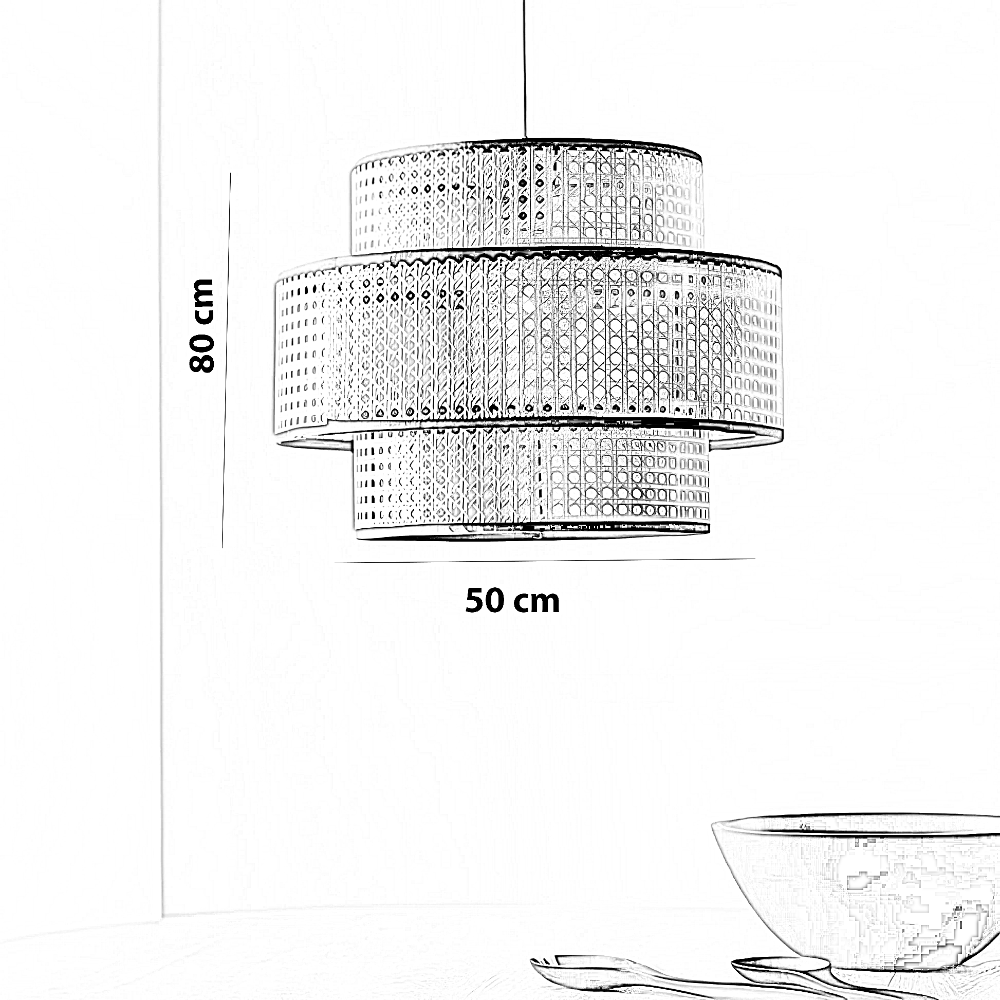 نجفة خشب، 50*80 سم