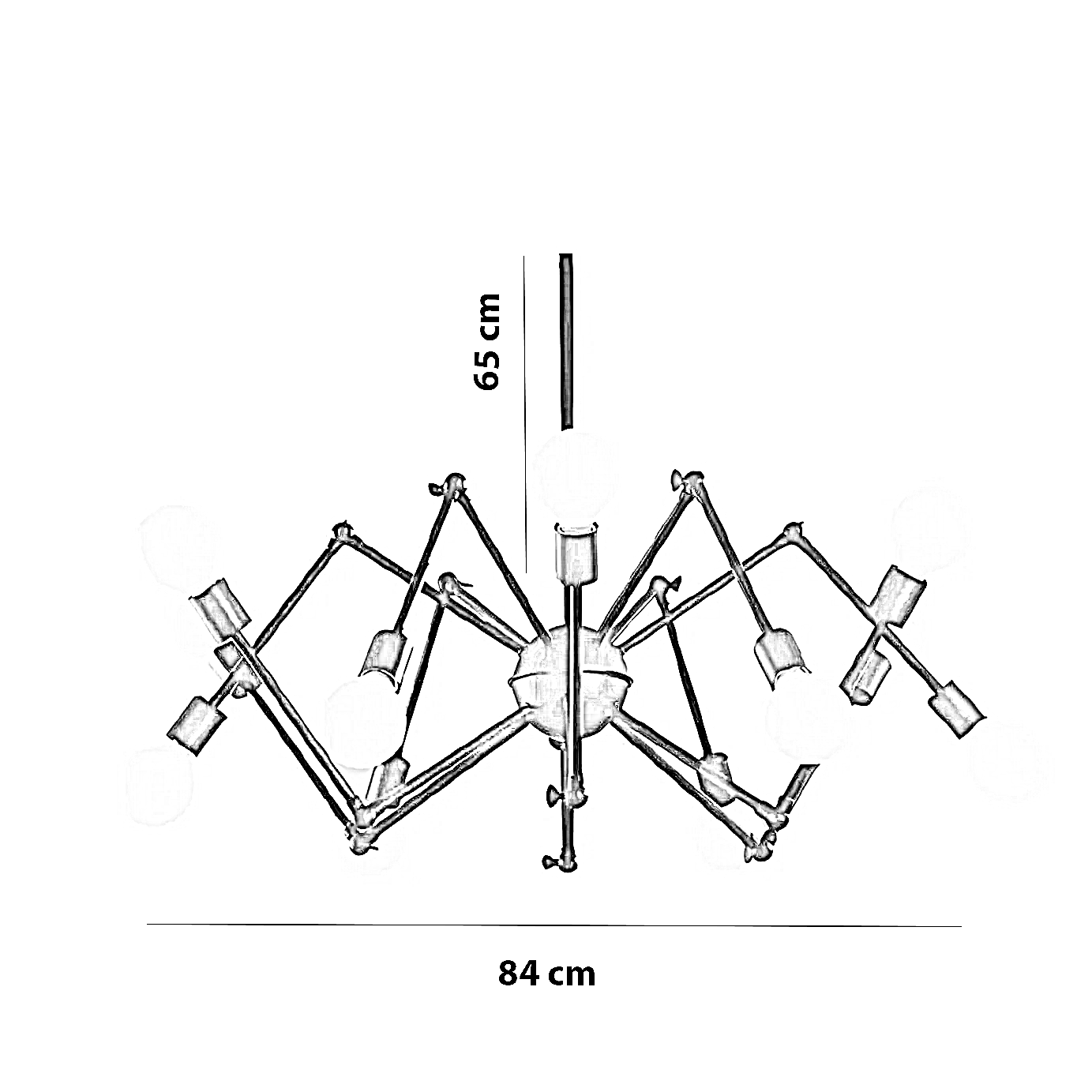 نجفة معدن، 84*65 سم