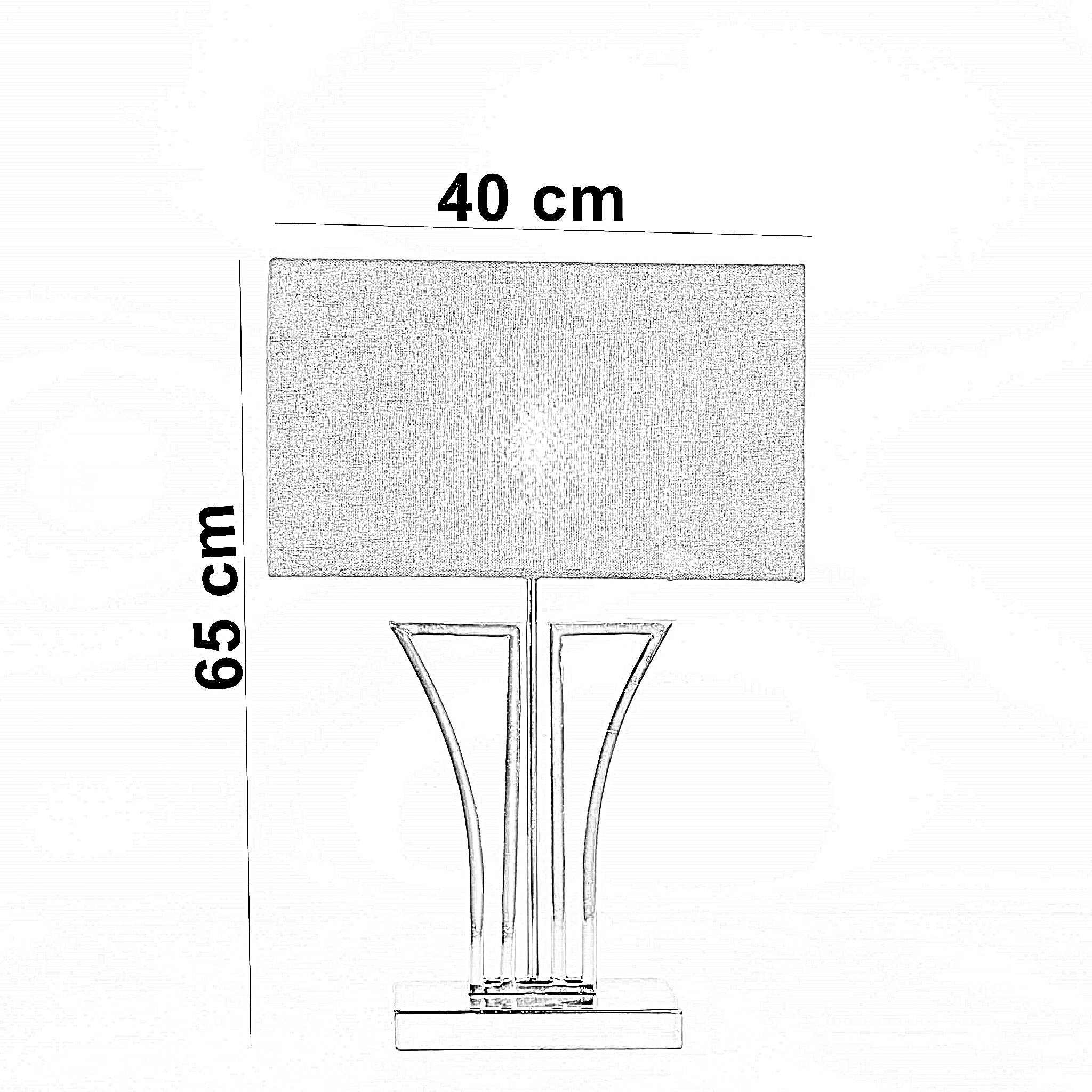 أباجورة معدن، 40*65 سم