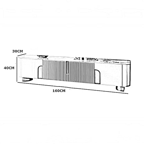 ترابيزة تليفزيون ام دي اف، 160*30*40 سم