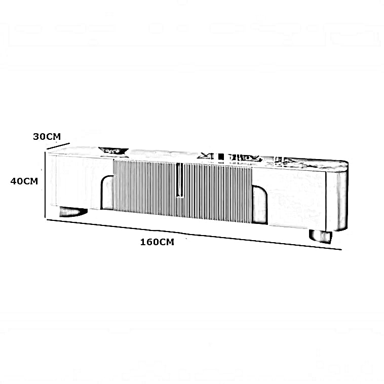 ترابيزة تليفزيون ام دي اف، 160*30*40 سم
