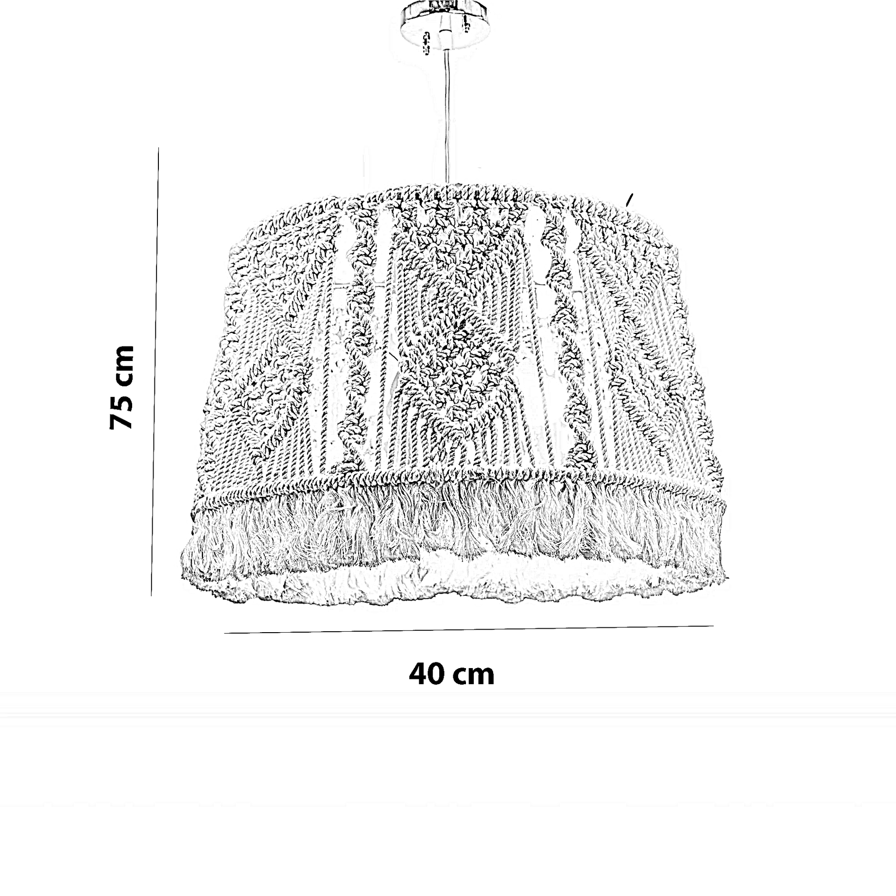 نجفة قماش، 40*75 سم