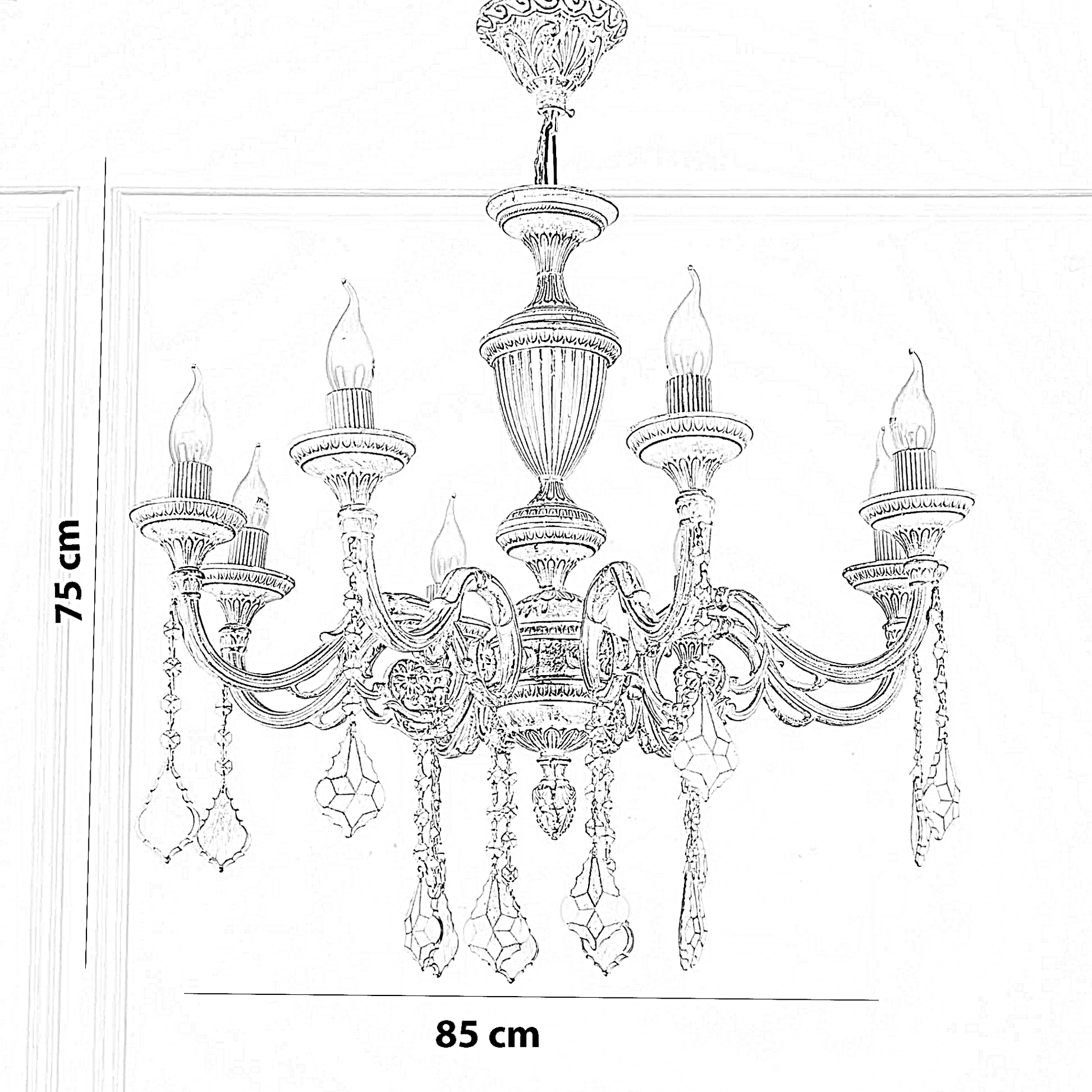 نجفة ألمنيوم، 85*75 سم