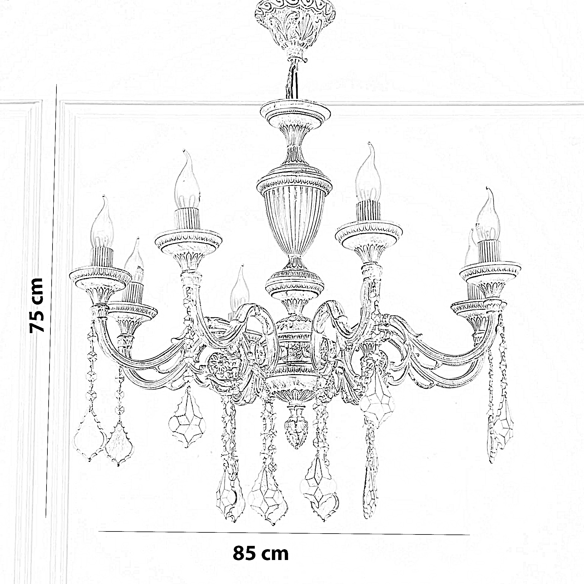 نجفة ألمنيوم، 85*75 سم