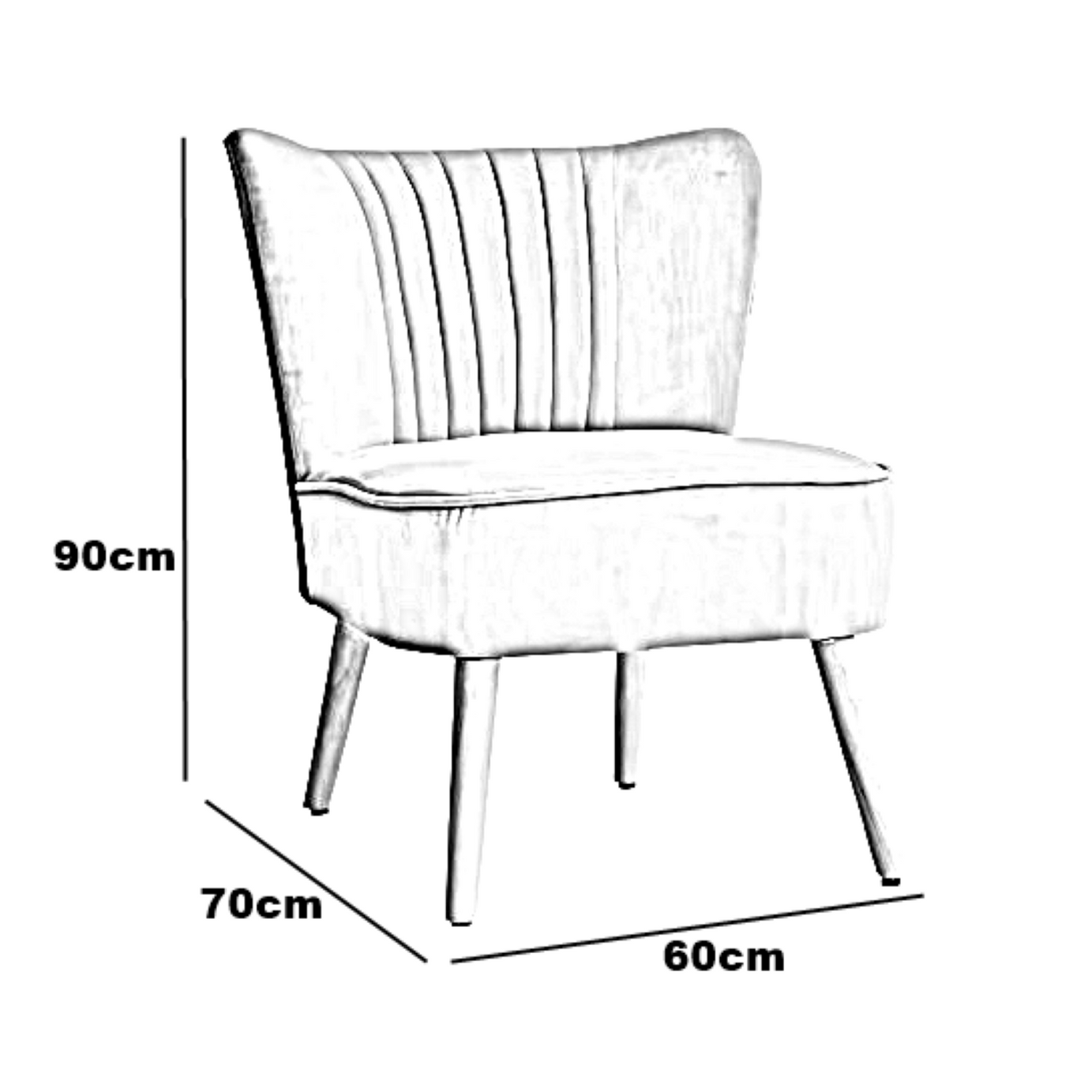 كرسي خشب زان، 60*70*90 سم