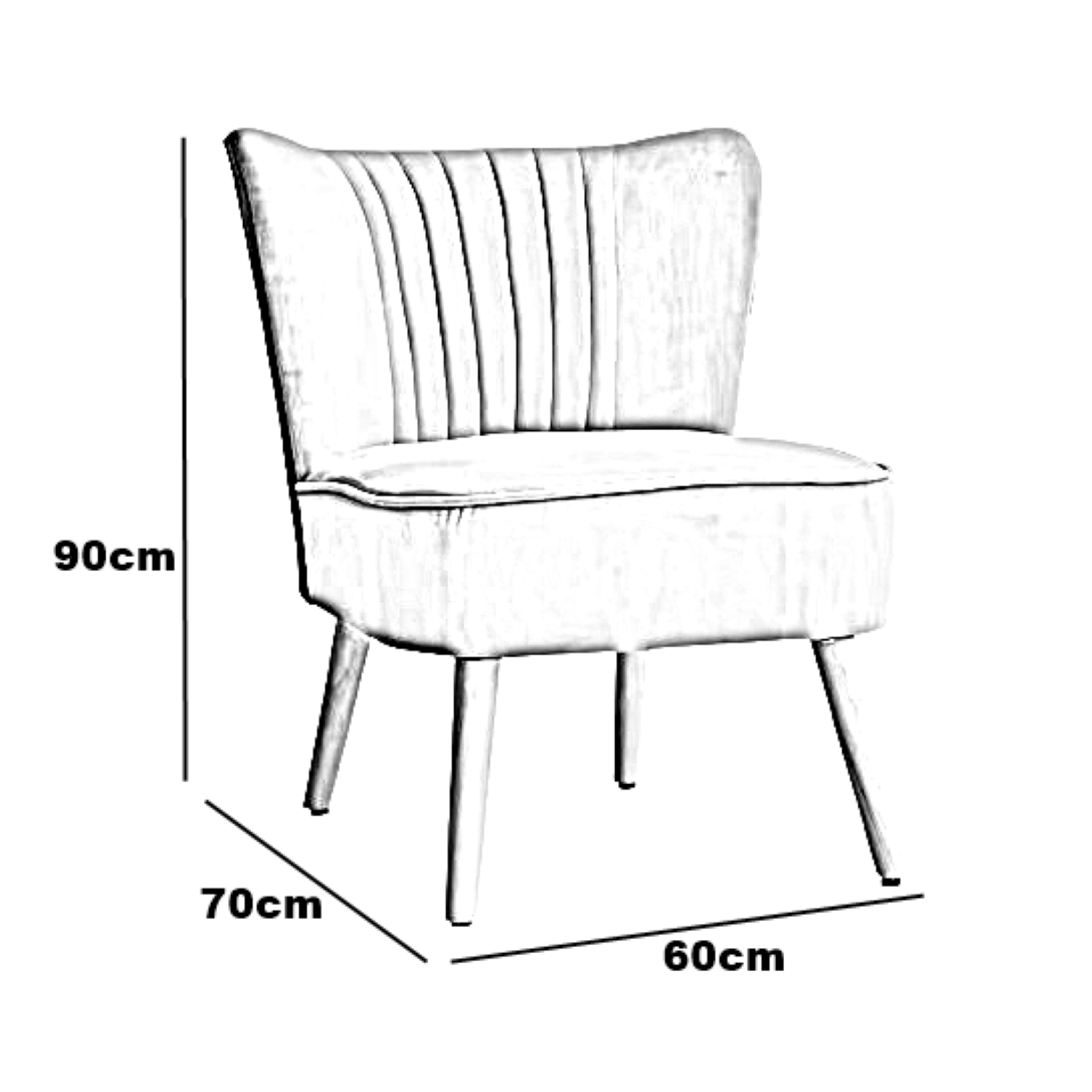 كرسي خشب زان، 60*70*90 سم
