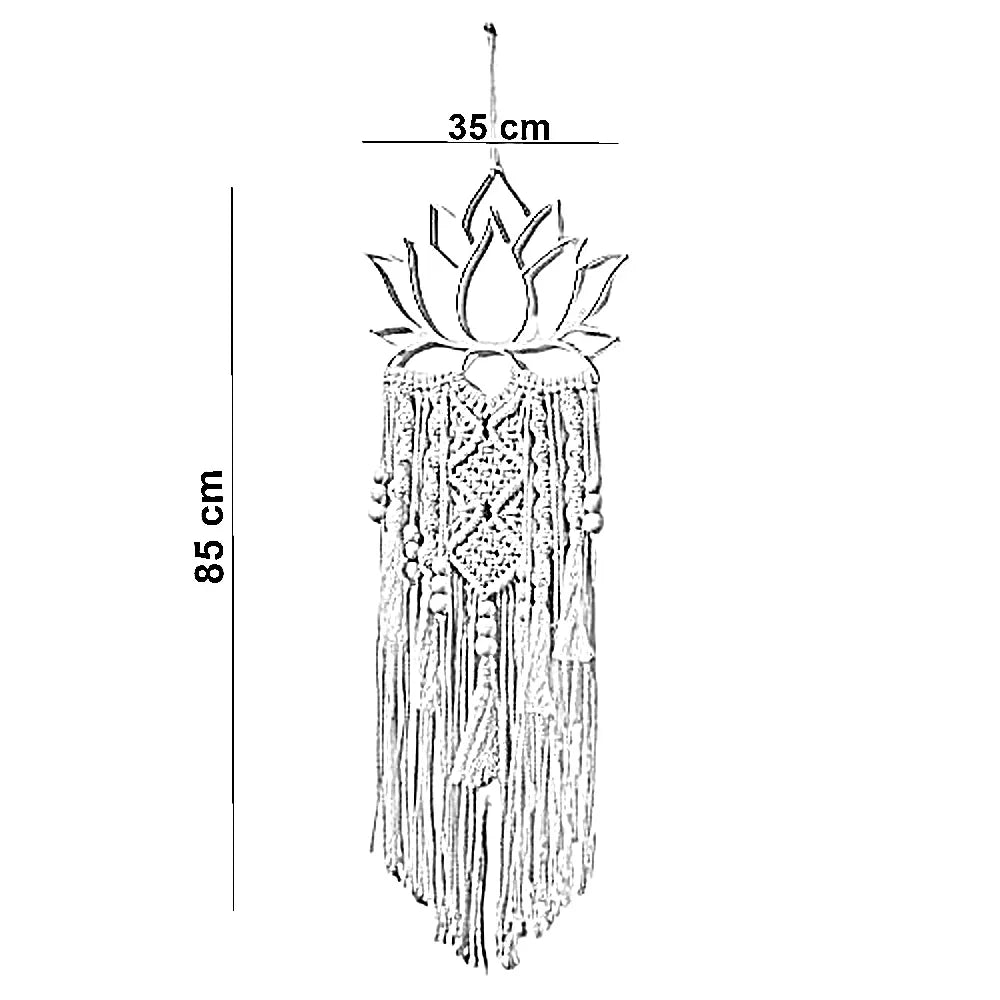 مكرمية حائط خشب، 35*85 سم