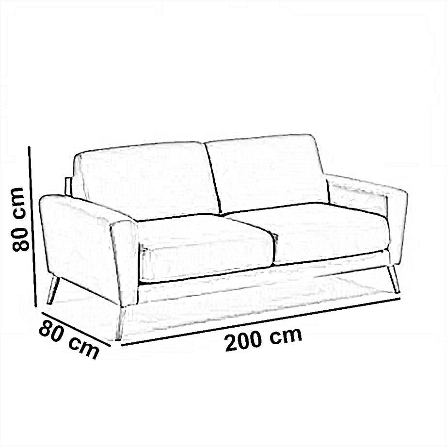 كنبة خشب زان أحمر، 200*80*80 سم