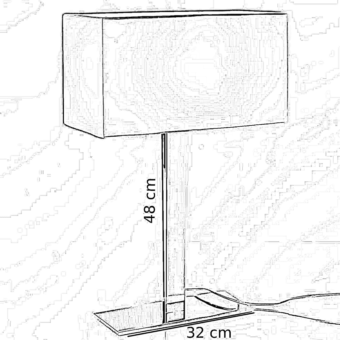 أباجورة مكتب ستيل، 32*48 سم