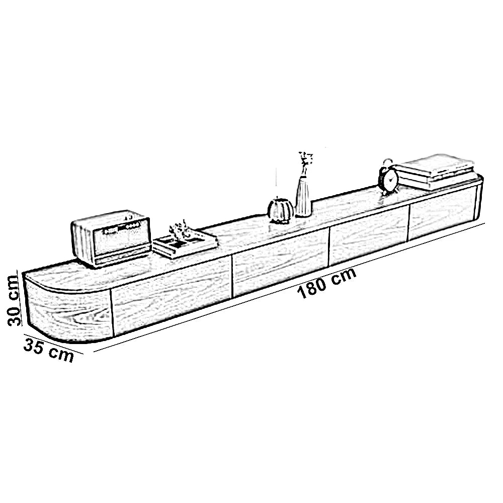 ترابيزة تليفزيون خشب كونتر، 180*35*30 سم