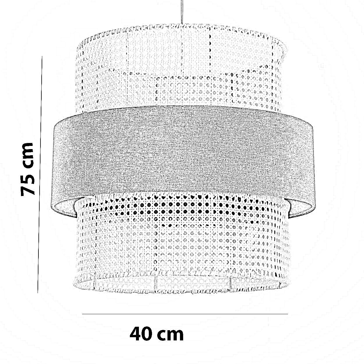 نجفة قماش، 40*75 سم