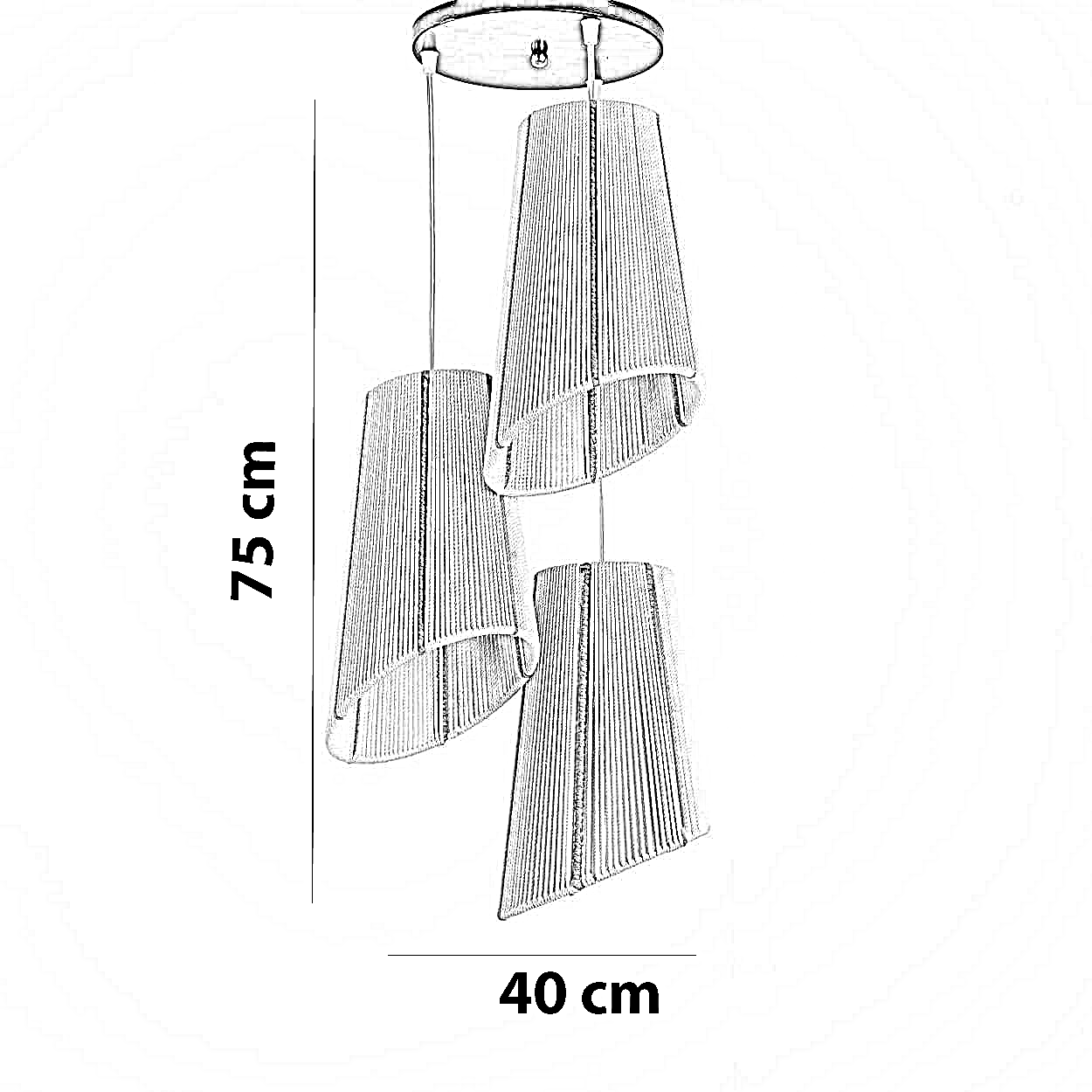 نجفة قماش، 40*75 سم