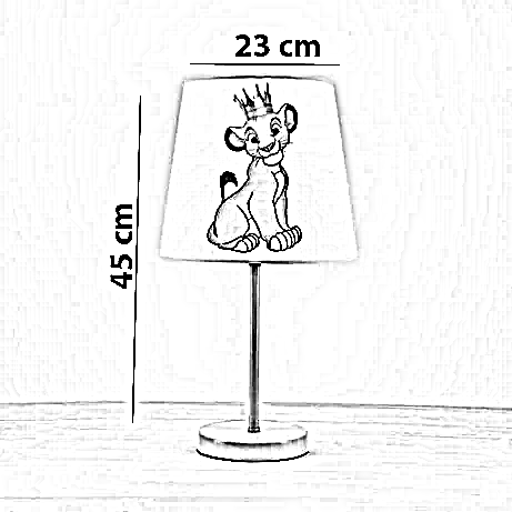 أباجورة أطفال معدن، 23*45 سم