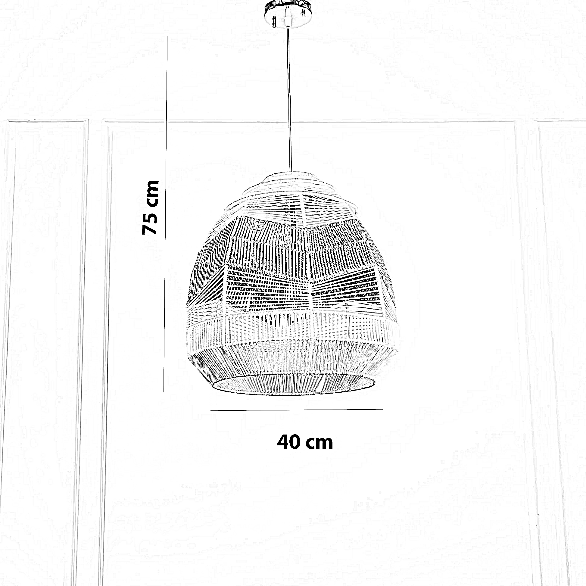 نجفة قماش، 40*75 سم