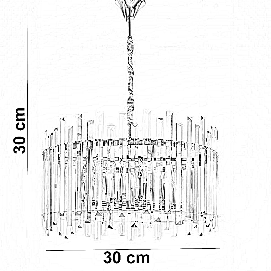 نجفة ستيل، 30*30 سم - ذهبي