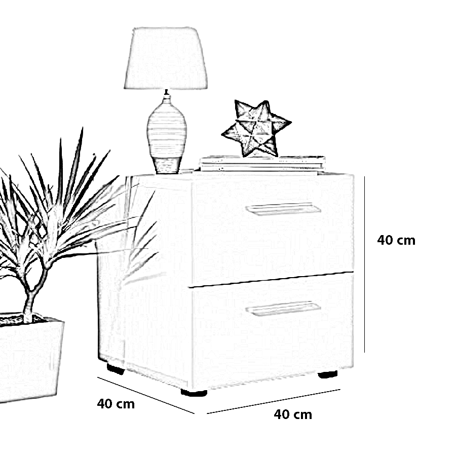 كومود خشب ام دي اف، 40*40*40 سم