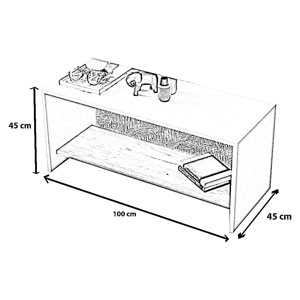 ترابيزة قهوة ام دي اف، 100*45*45 سم