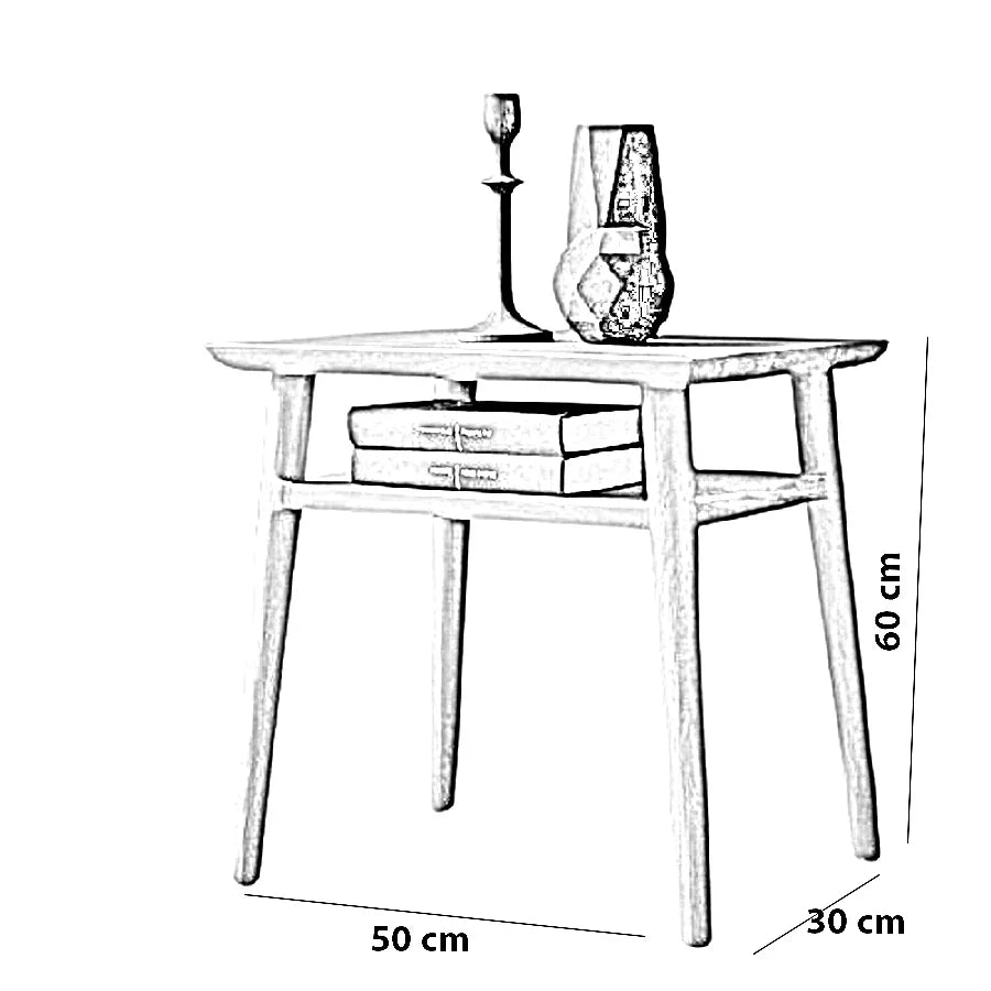 ترابيزة جانبية خشب كونتر وموسكي، 50*30*60 سم