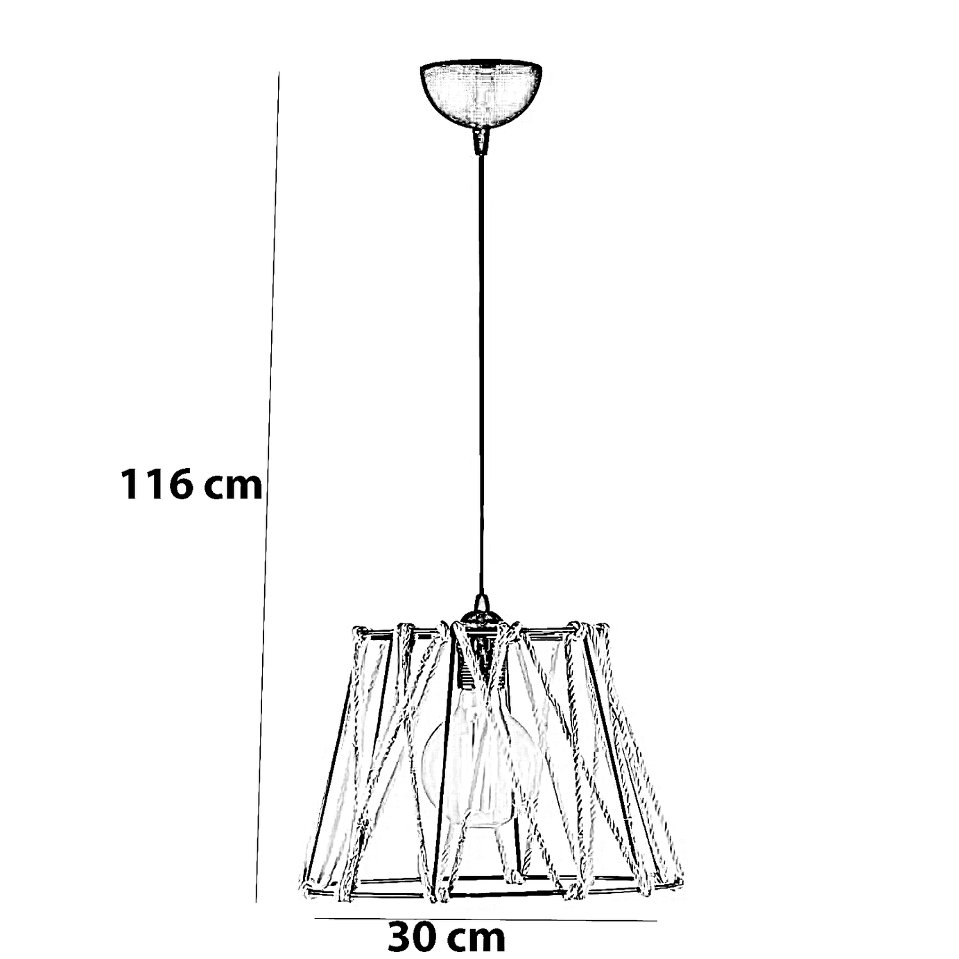 نجفة معدن، 30*116 سم