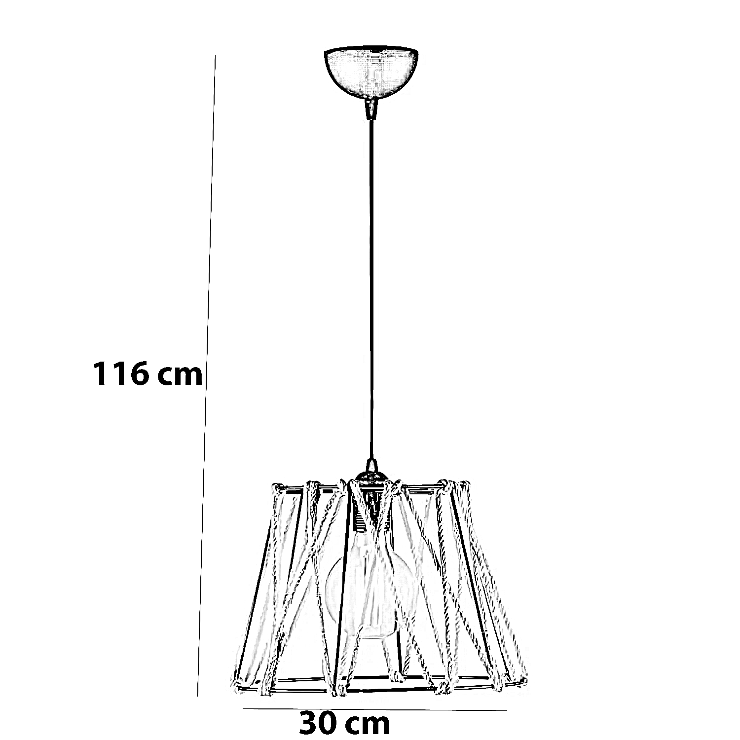 نجفة معدن، 30*116 سم