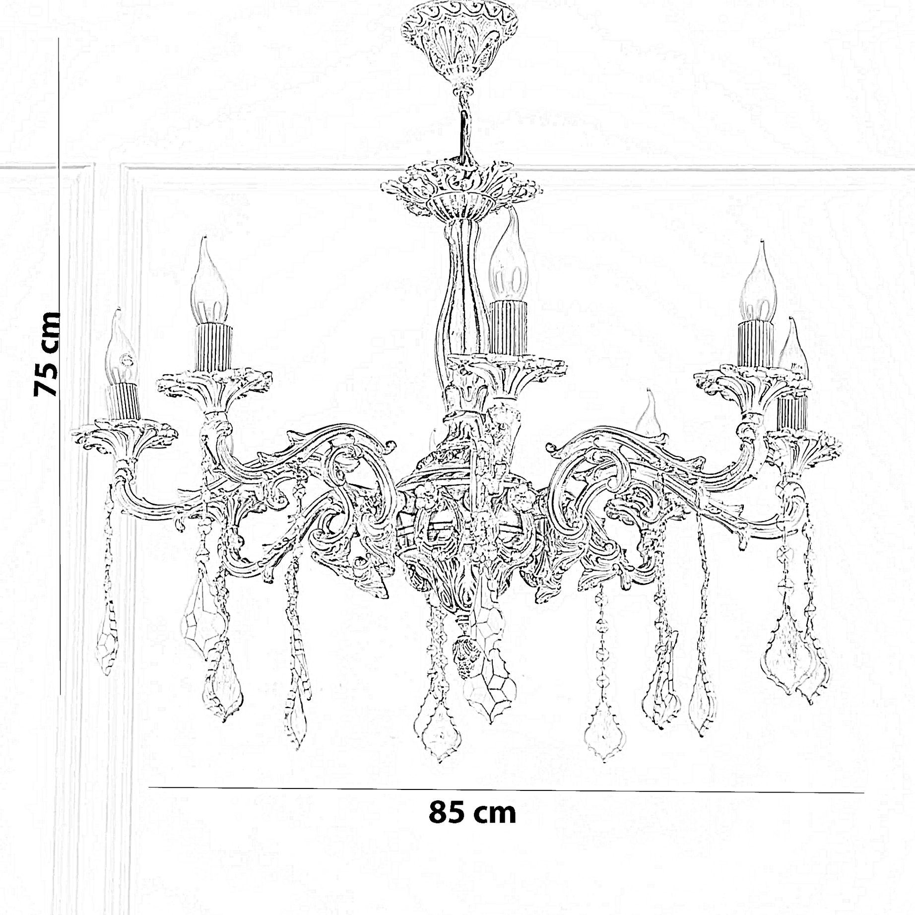 نجفة ألمنيوم، 85*75 سم