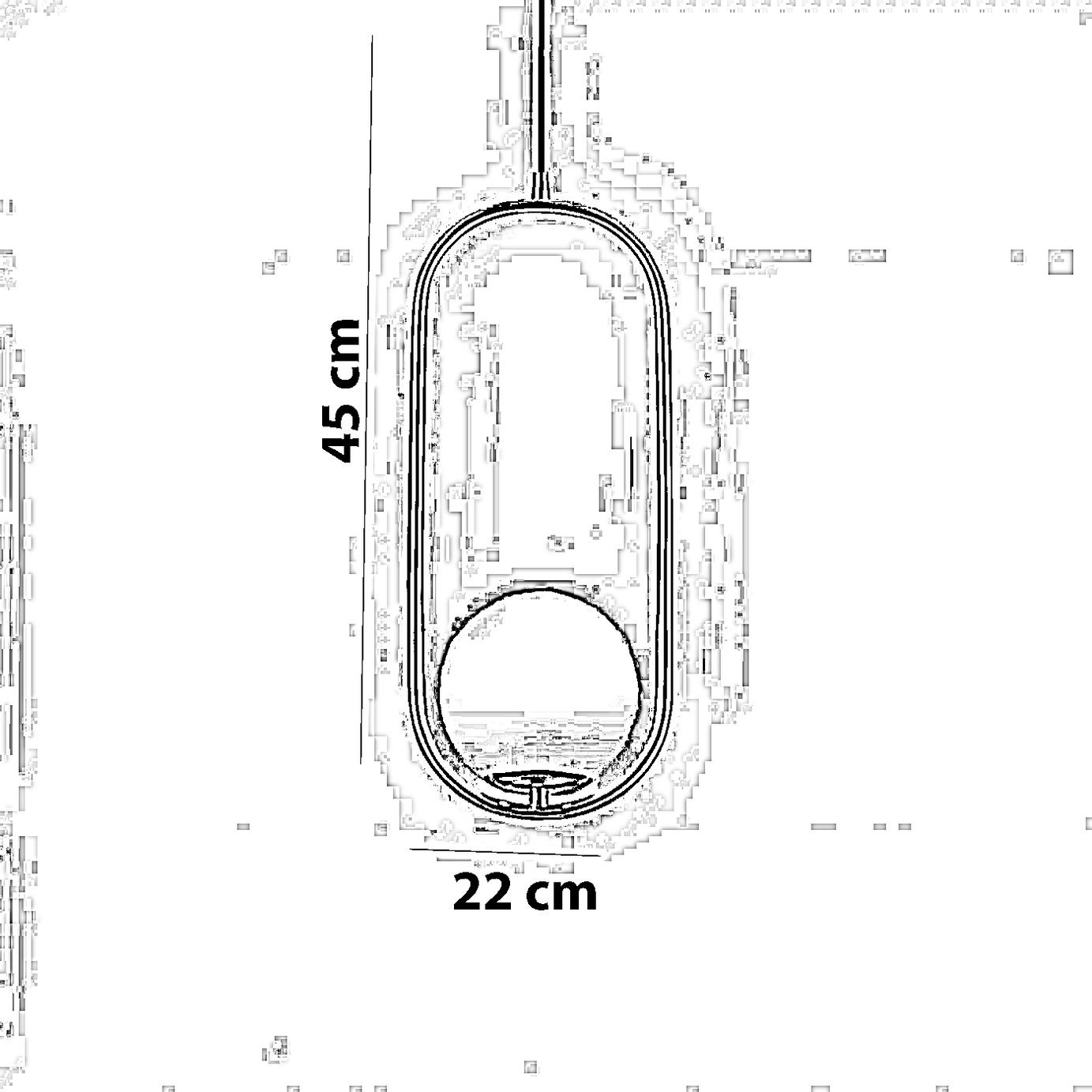 نجفة معدن، 22*45 سم