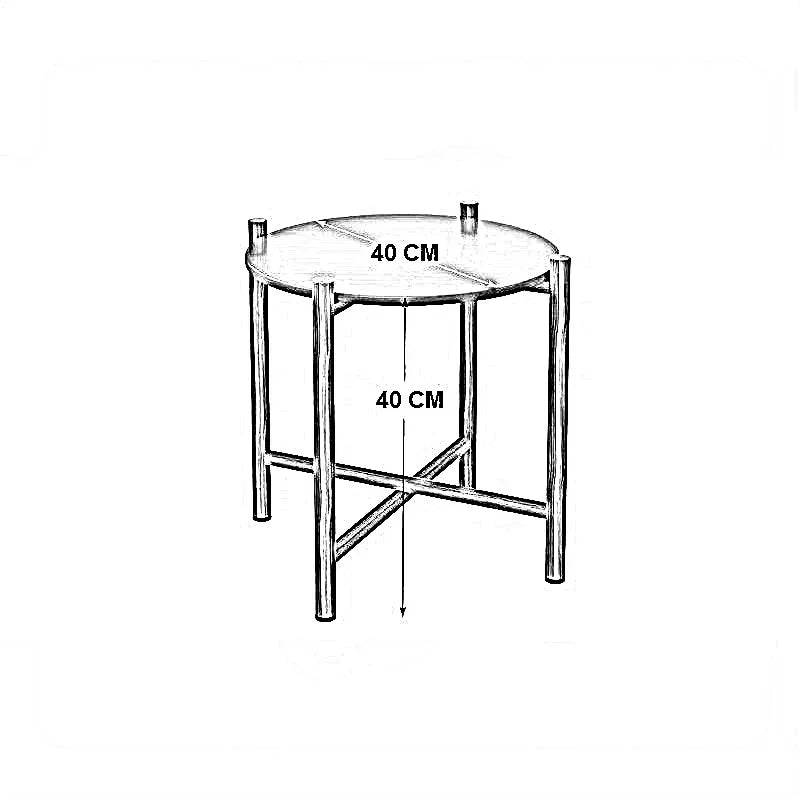 طقم ترابيزات خارجية ستيل و ام دي اف، قطعتين