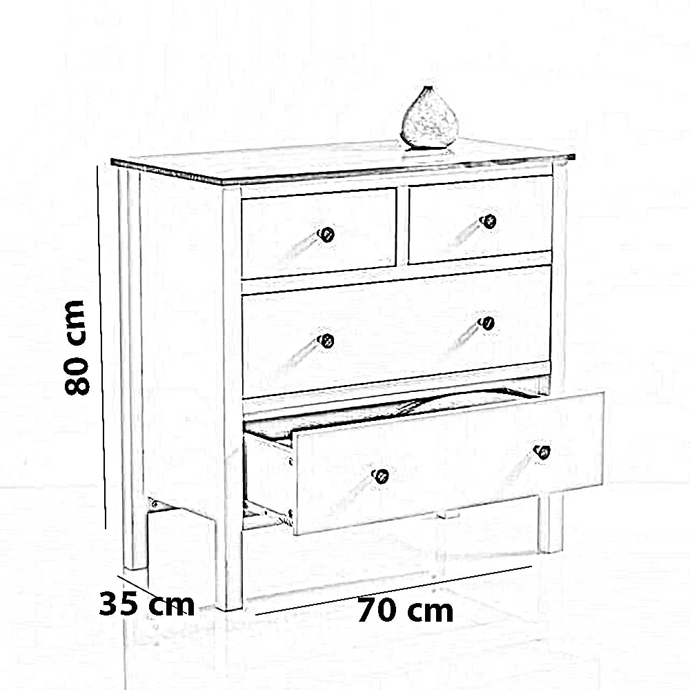 وحدة أدراج خشب كونتر، 70*35*80 سم