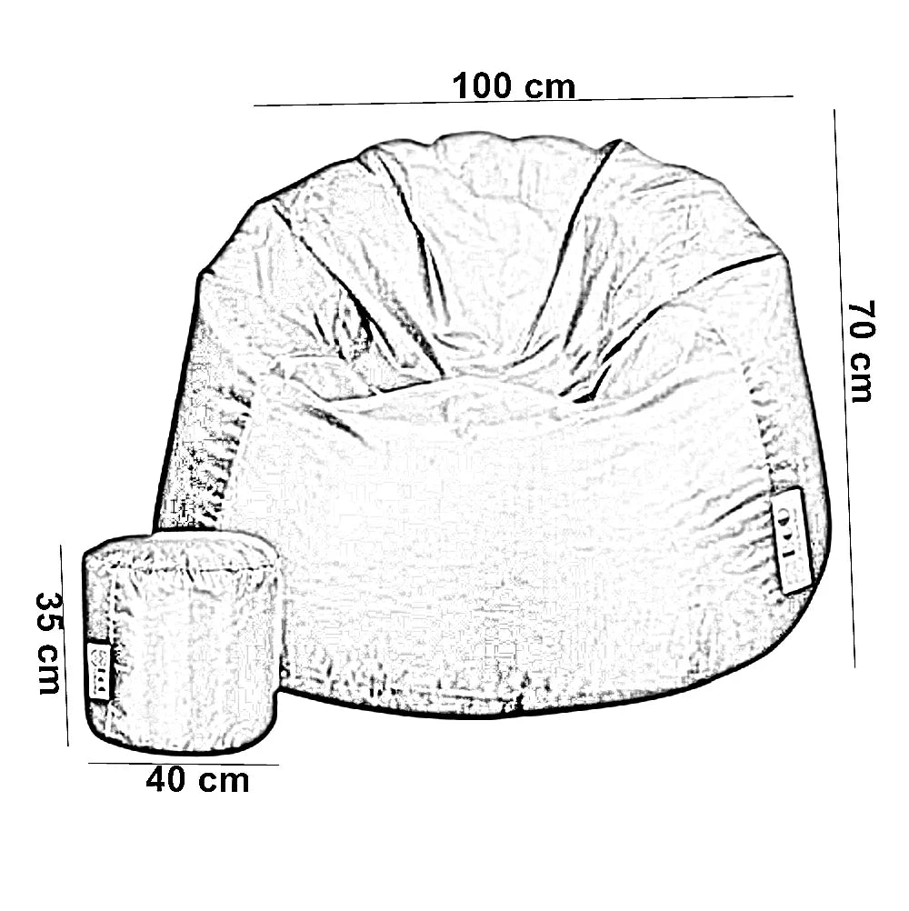 طقم بين باج مع بف ووتر بروف، قطعتين - أسود