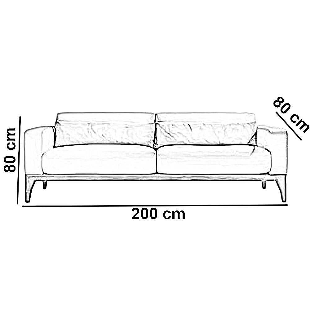 كنبة خشب زان أحمر، 200*80*80 سم