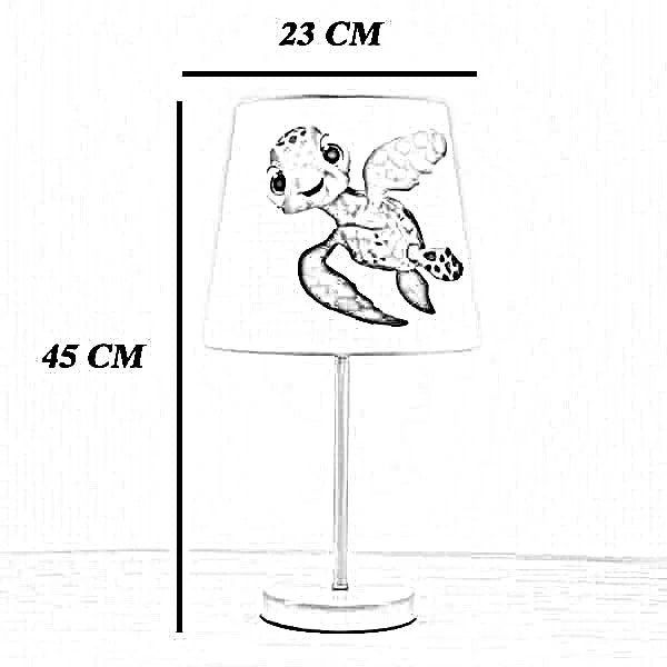 أباجورة أطفال معدن، 23*45 سم