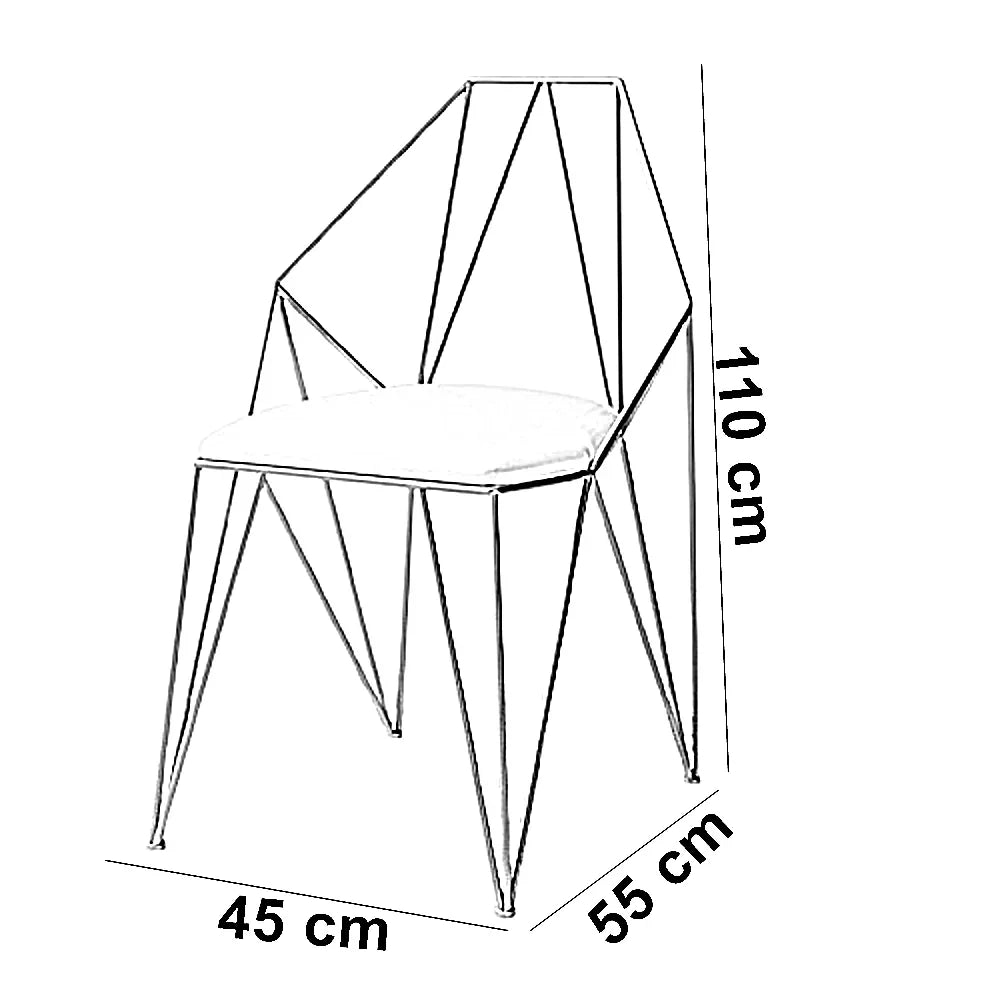 كرسي ستيل و جلد، 45*55*110 سم