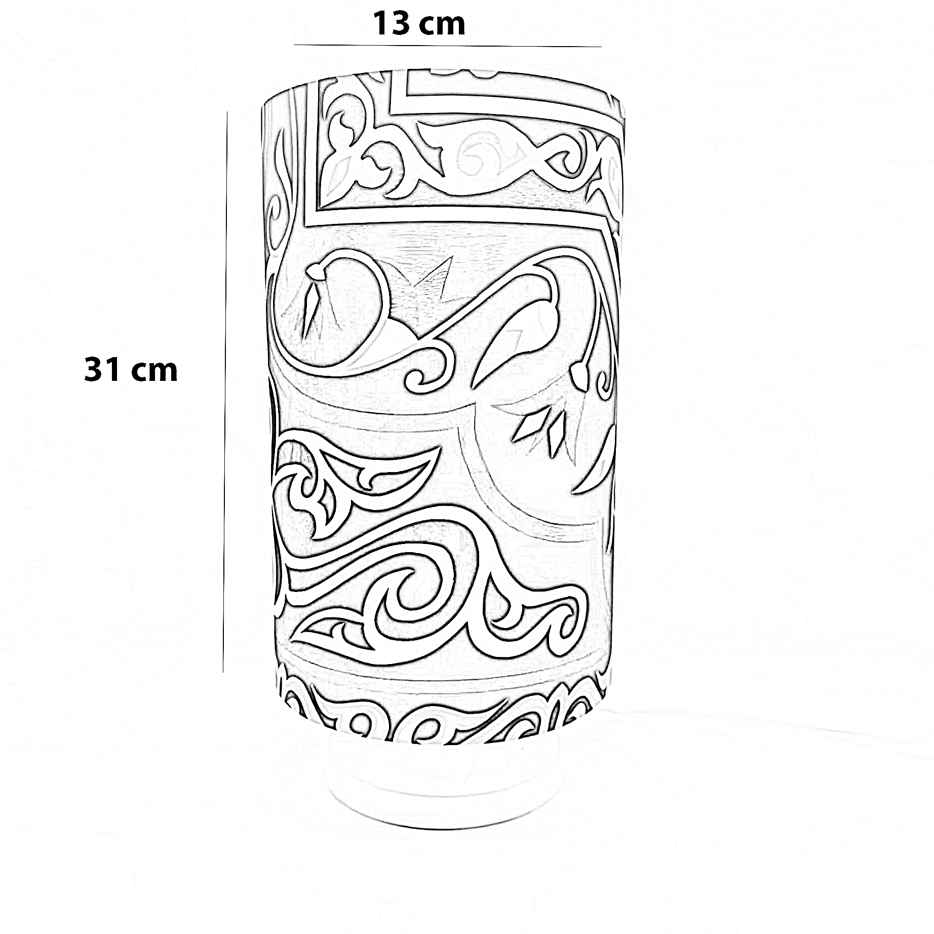 أباجورة رمضانية قماش، 13*31 سم
