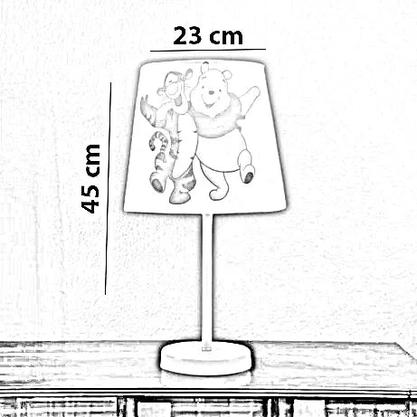 أباجورة أطفال معدن، 23*45 سم