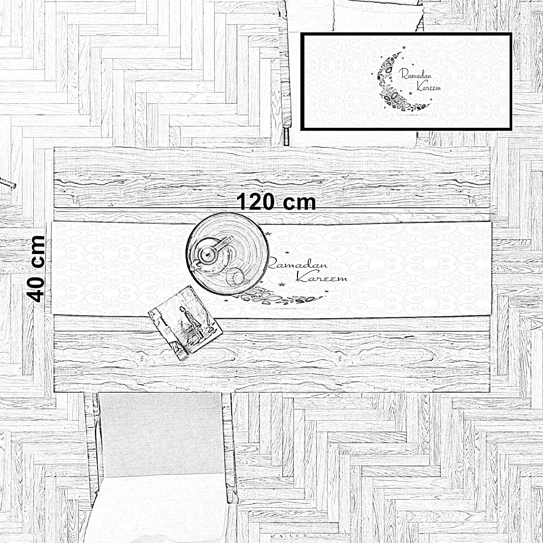 رانر رمضان بوليستر، 40*120 سم