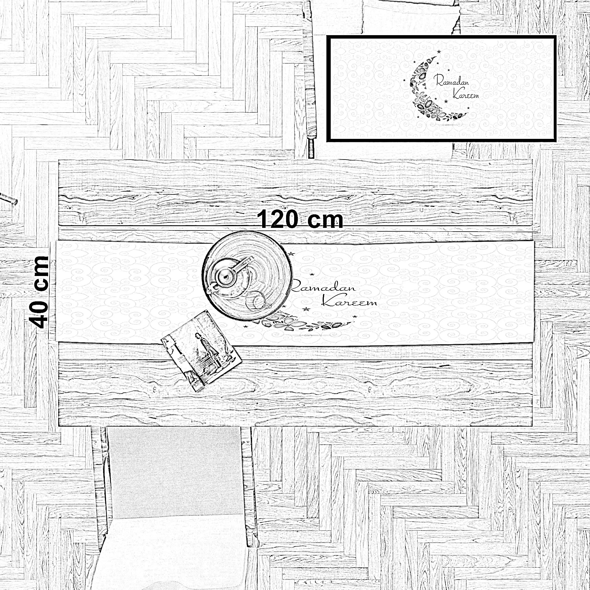 رانر رمضان بوليستر، 40*120 سم