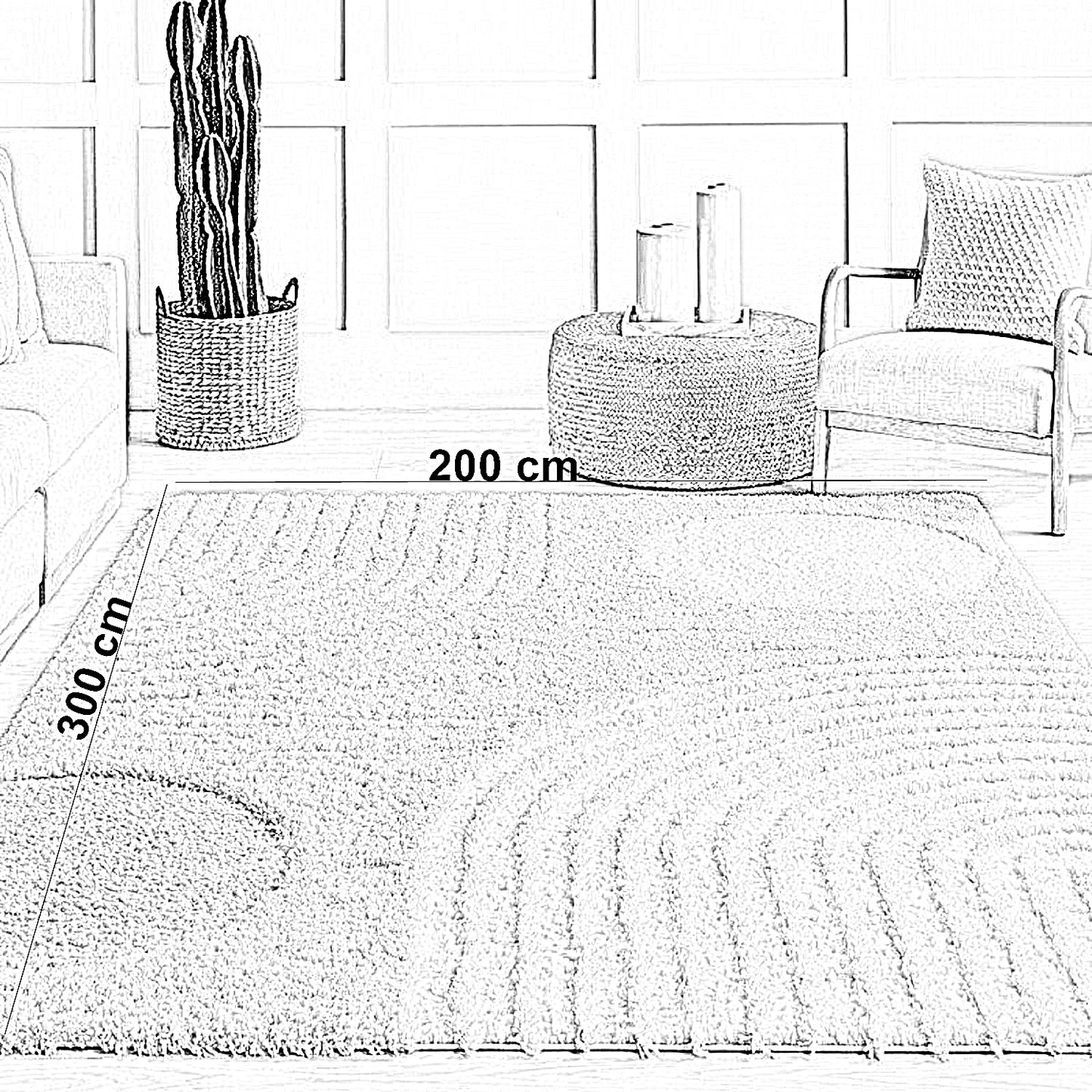 سجادة قطن و حرير، 200*300 سم