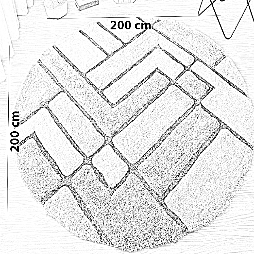 سجادة قطن و حرير، 200*200 سم