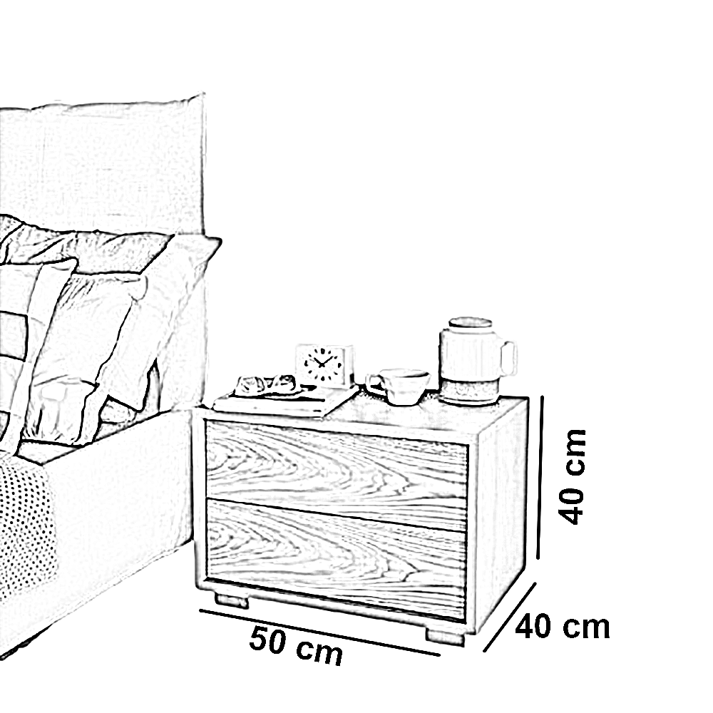 كومود خشب ام دي اف، 50*40*40 سم