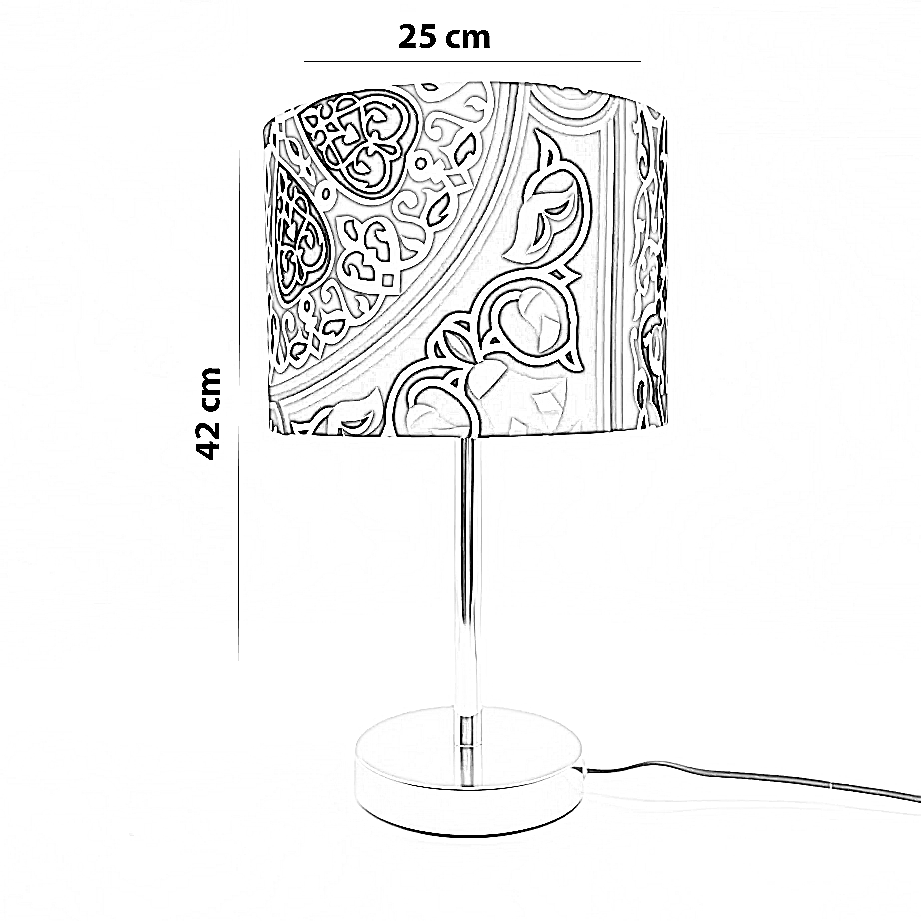 أباجورة رمضانية قماش، 25*42 سم