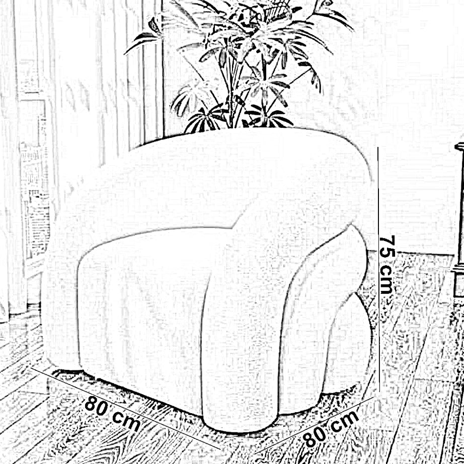 كرسي خشب زان، 80*80*75 سم