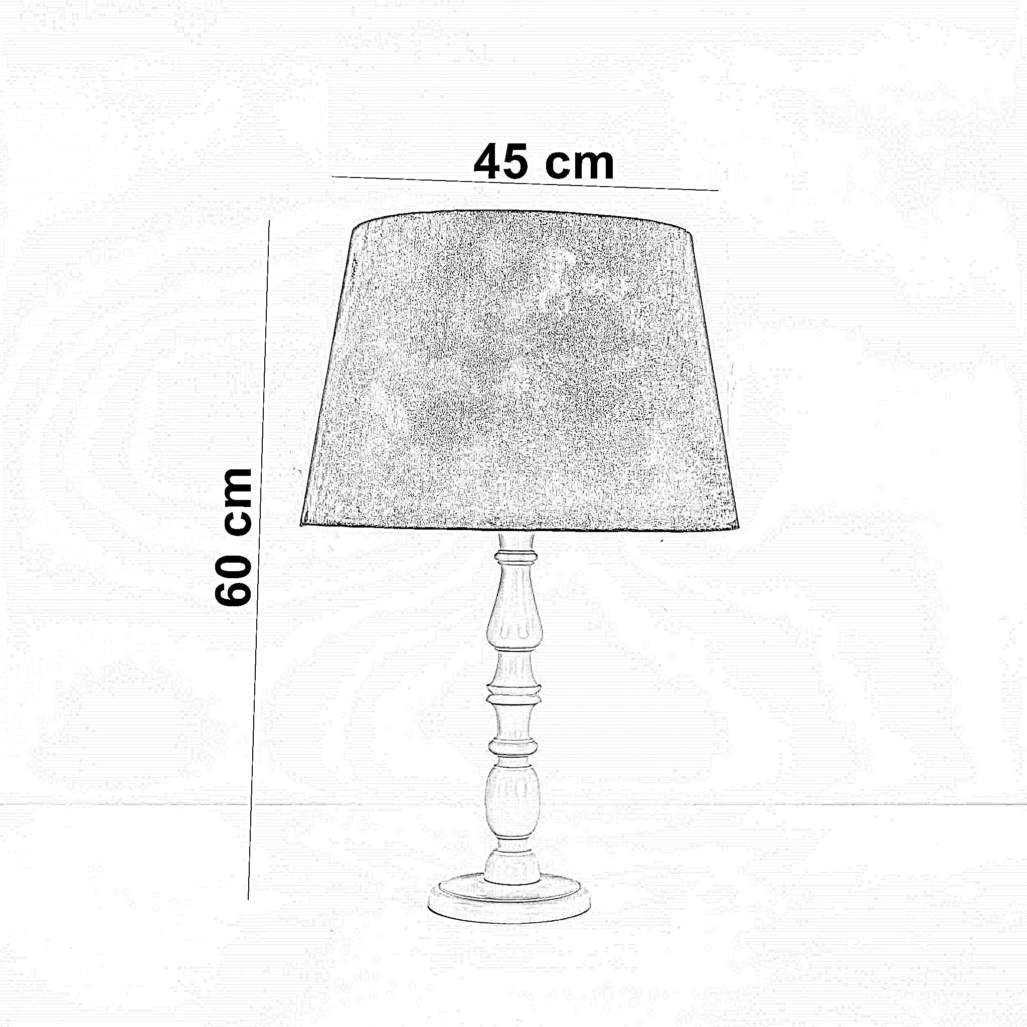 أباجورة خشب زان، 45*60 سم